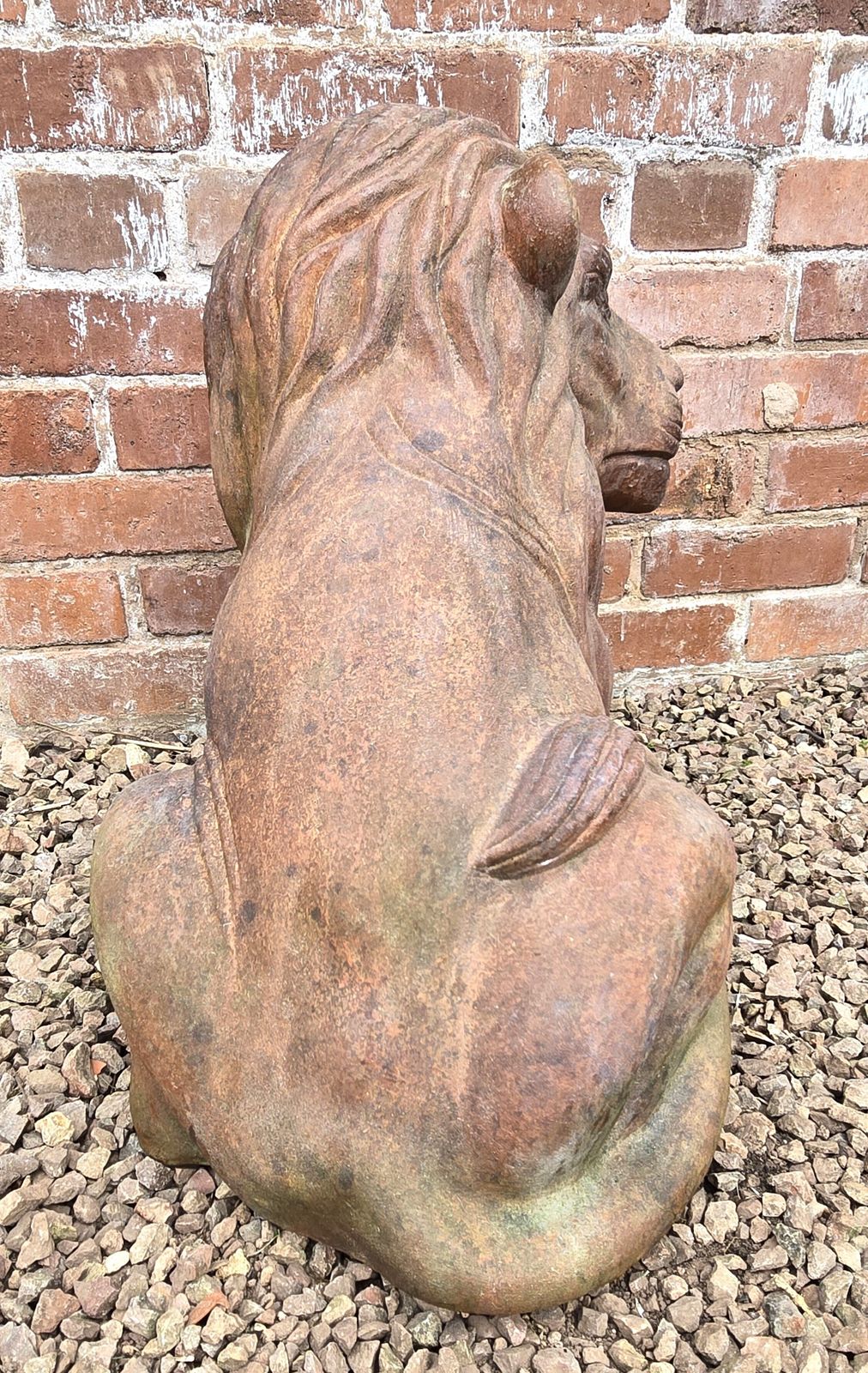 photo furniture Italian Hand Sculpted Pair Of Large Terracotta Lions, Circa 1910