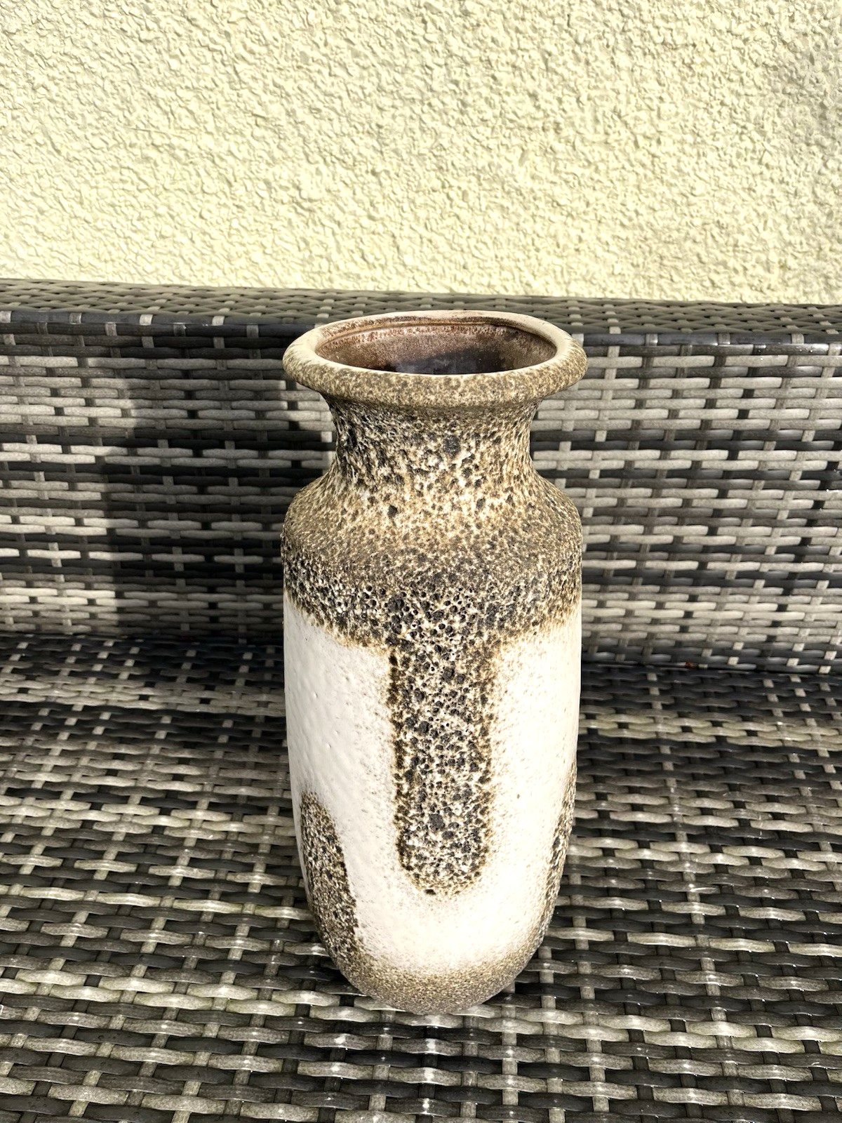 95.0 Mid Century 60's Scheurich West German Fat Lava Pottery Floor Vase Stick Stand photo