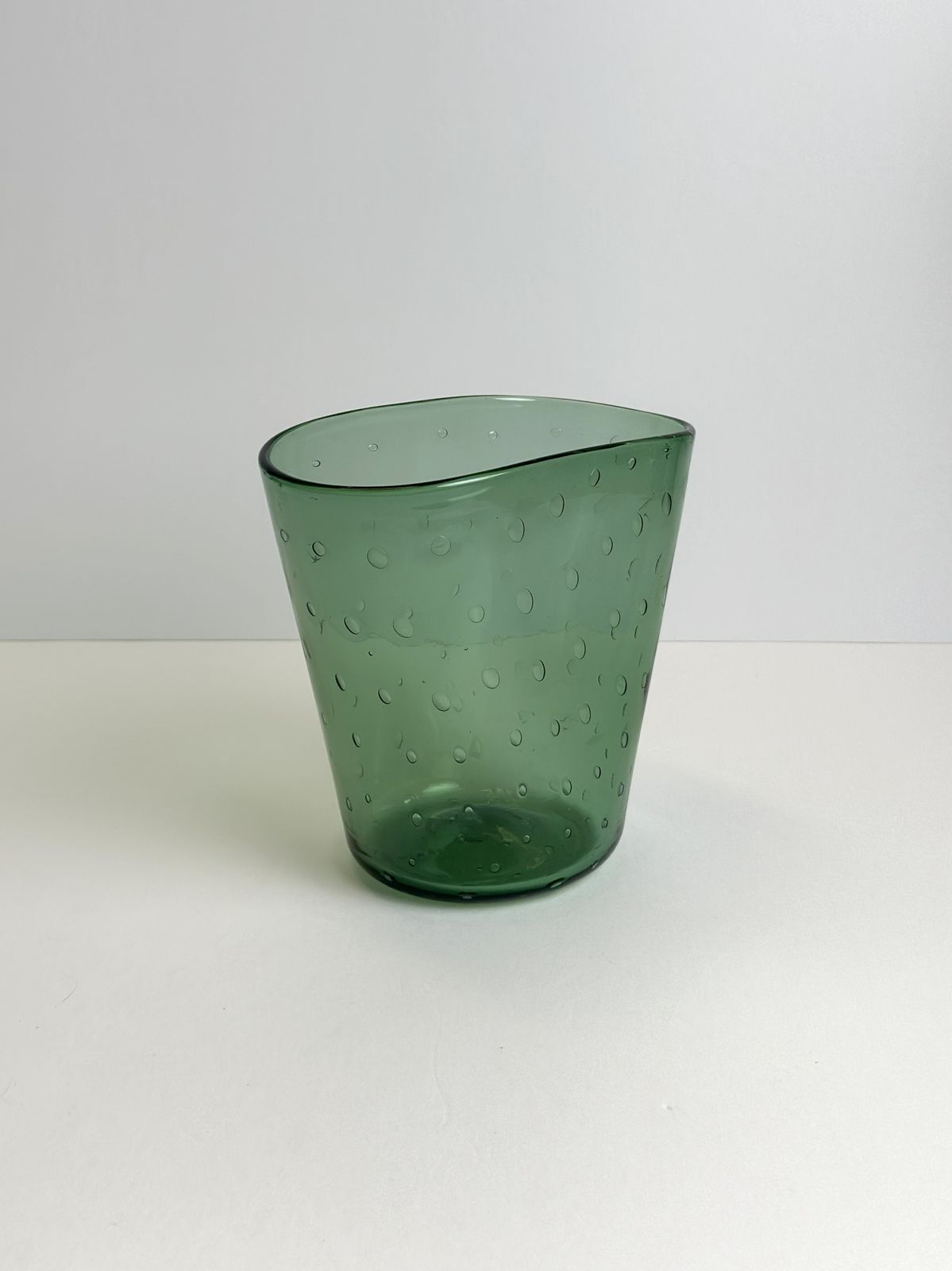 1950s Empoli Vetro Verde Bullicante Glass Vase, Italy photo 300.0
