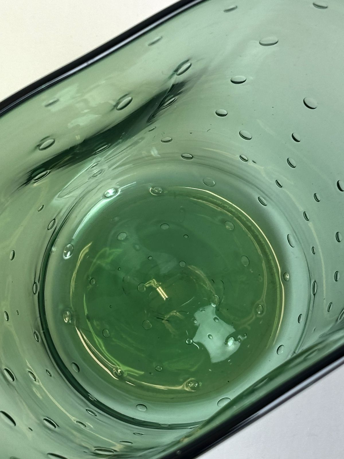 1950s Empoli Vetro Verde Bullicante Glass Vase, Italy photo vintage