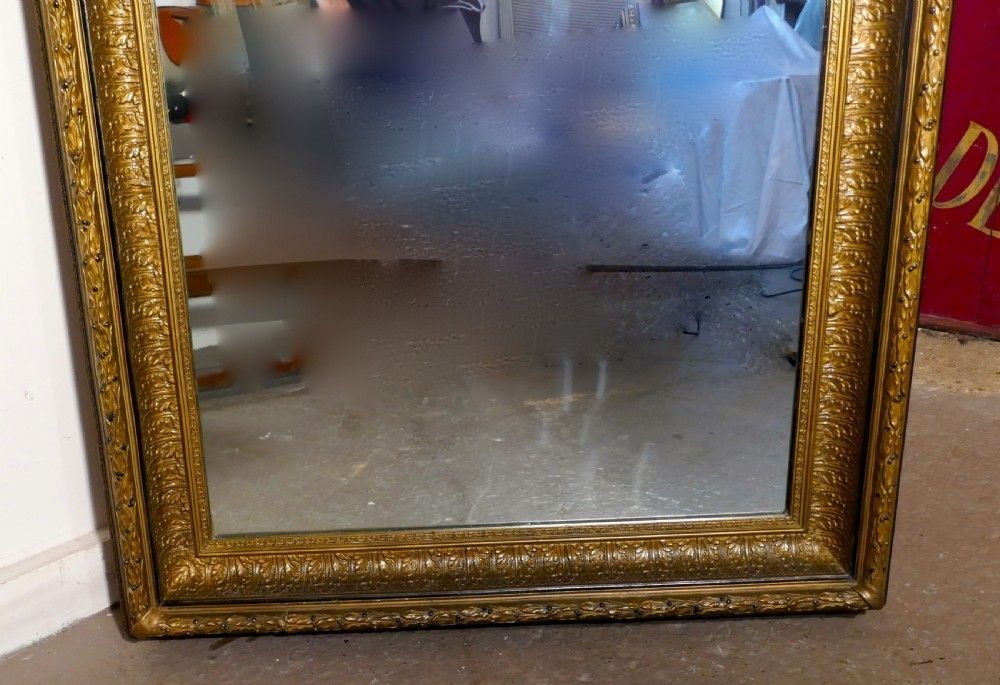 A Large 19th Century Gilt Wall Mirror photo 990.0