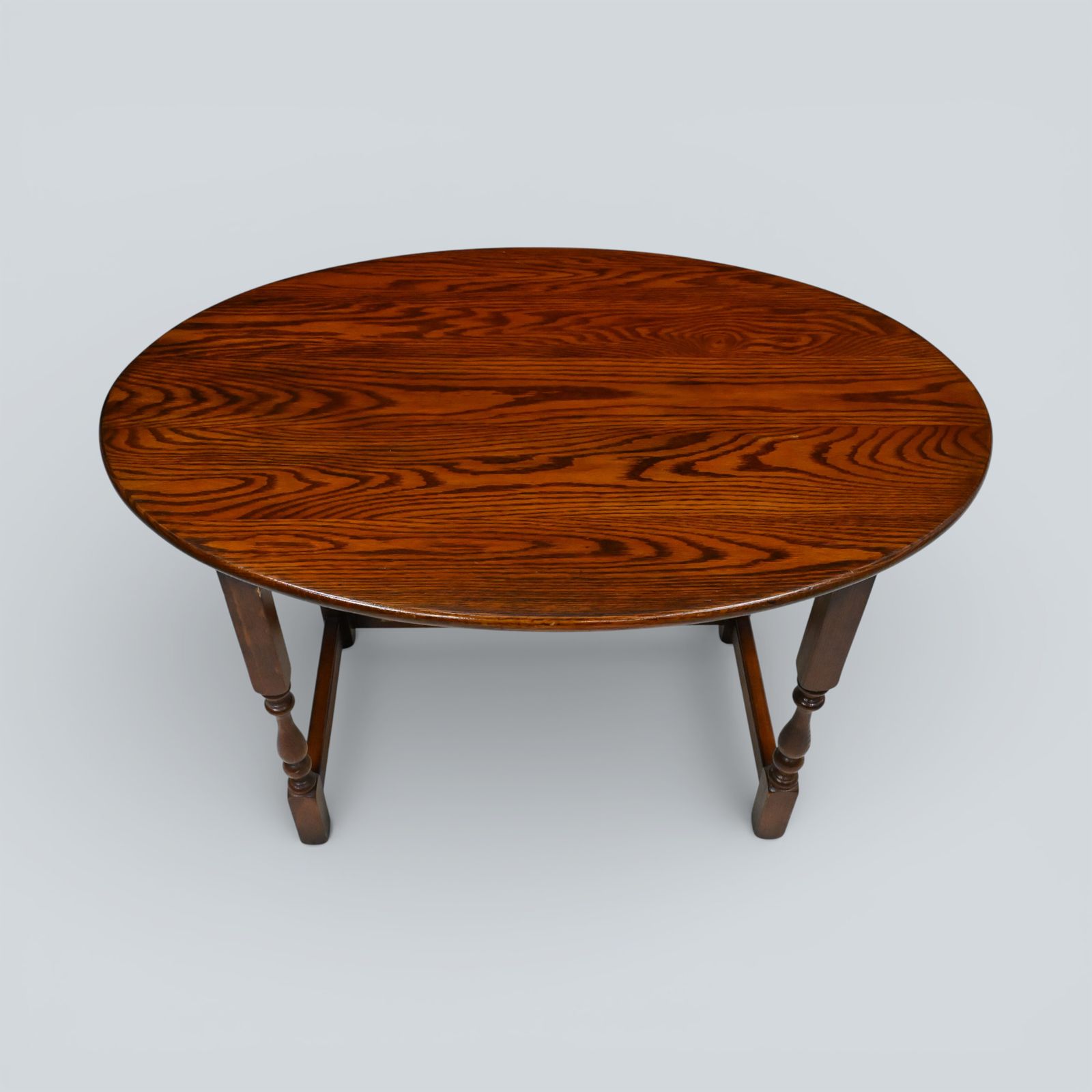 photo vinterior Old Charm Oval Nest Of Tables In Tudor Brown Model 1990 Vgc Free Uk Delivery
