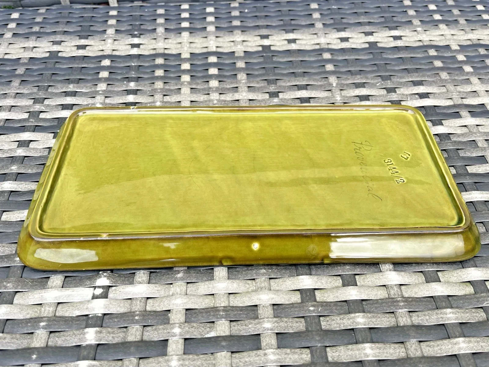 Mid Century Danish Illums Bolighus Stylised Apple Pottery Sandwich Plate Tray photo vinterior