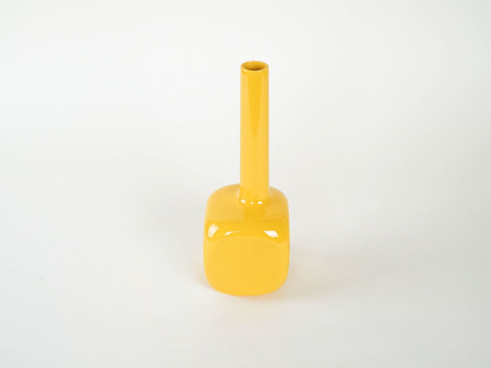 Yellow Ceramic Vase, Italian Design, 1970s, Made In Italy photo Home Decor