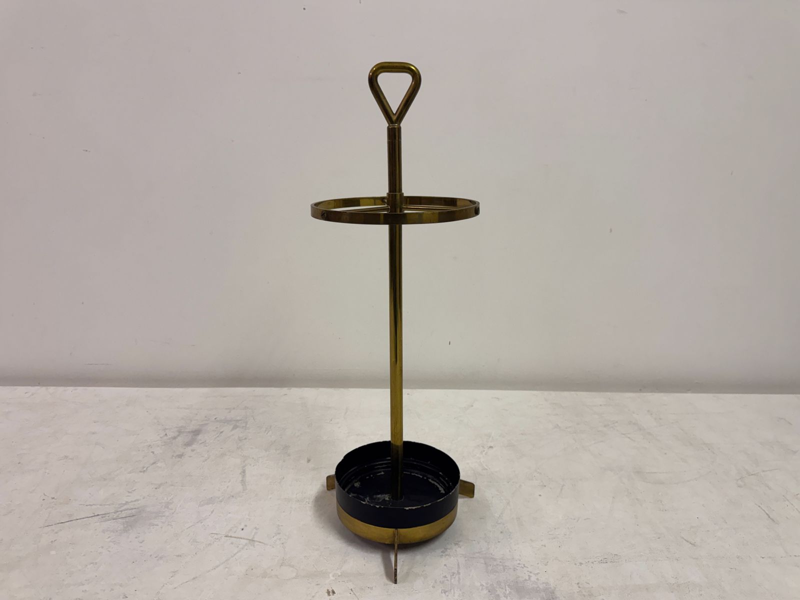 1950s Italian Brass And Iron Umbrella Stand photo furniture