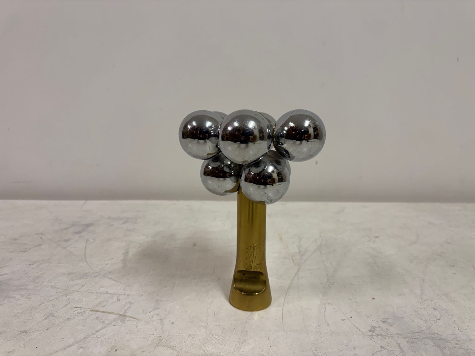 1970s Italian Brass And Chrome Sculpture photo furniture