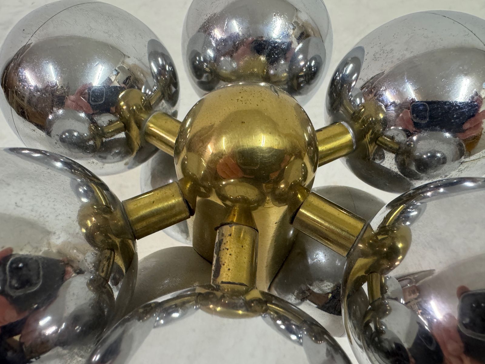 1970s Italian Brass And Chrome Sculpture photo vinterior