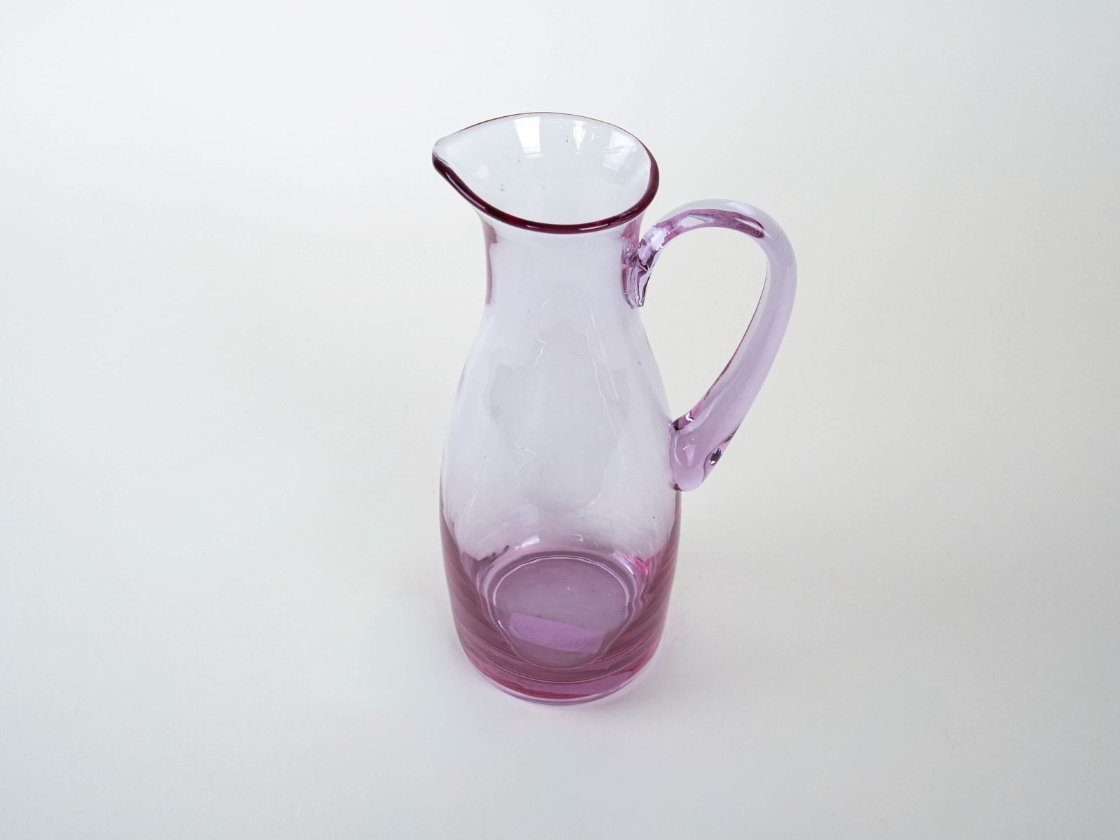 Pink Glass Jug, Italian Design, 1970s, Made In Italy photo 279.0