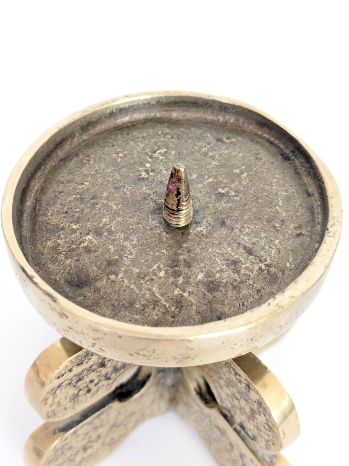 photo furniture Midcentury Gallo Brass Pillar Candle Holder, Brutalist Design By Giuseppe Gallo, Italy 1960s