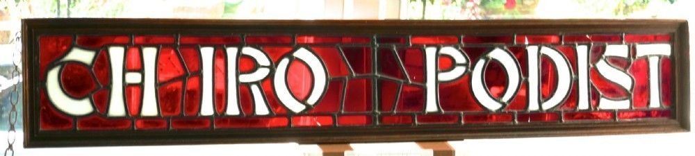 Stained Glass Chiropodist Window Sign