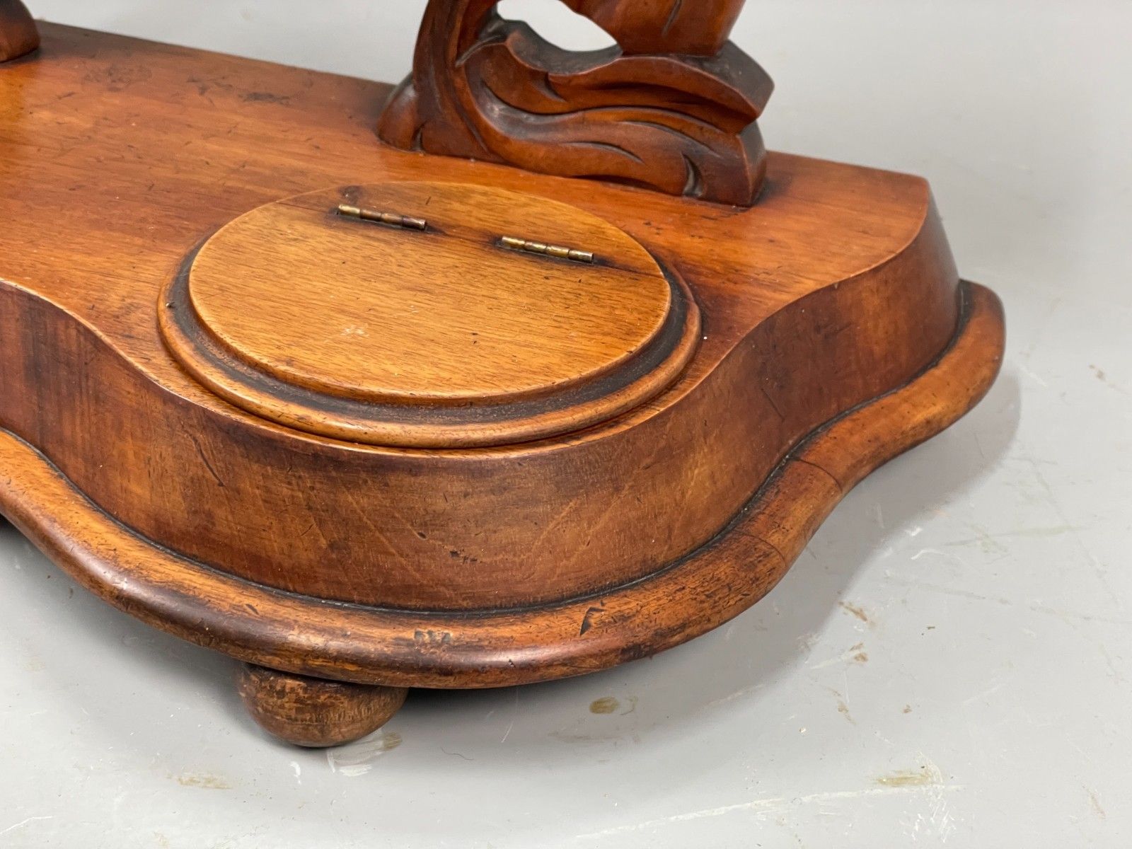 Antique Walnut Swing Mirror Victorian With Trinket Compartments Eb11553 Mwoo photo 200.0