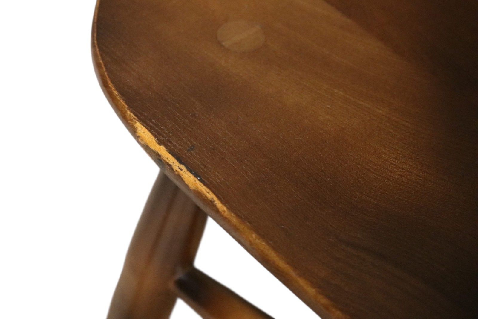 photo vinterior Set Of 4 Ercol Goldsmith Dining Chairs Dark Wood Solid Elm & Beech