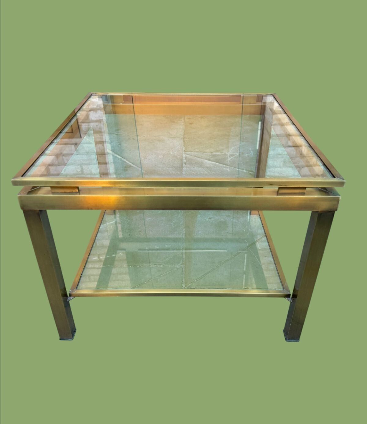 A Pair Of 1970s French Gilt Metal Guy Lefevre Style Side Tables photo furniture