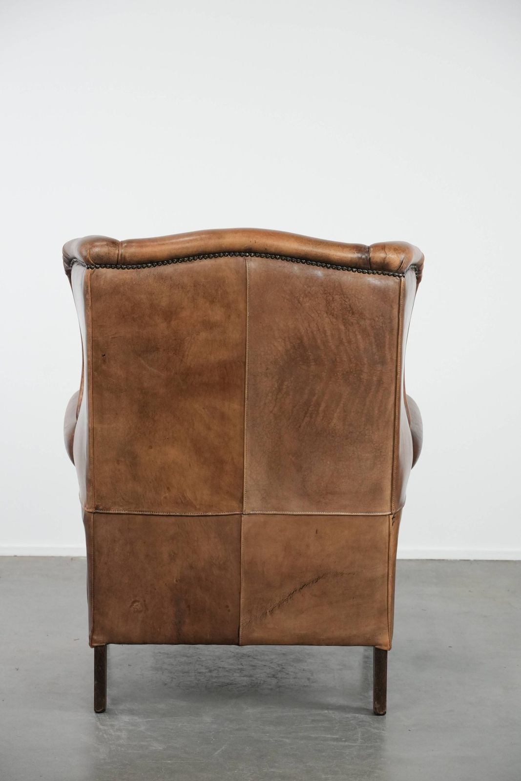 Warm, Cozy And Comfortable Vintage Sheepskin Armchair With Character photo Furniture
