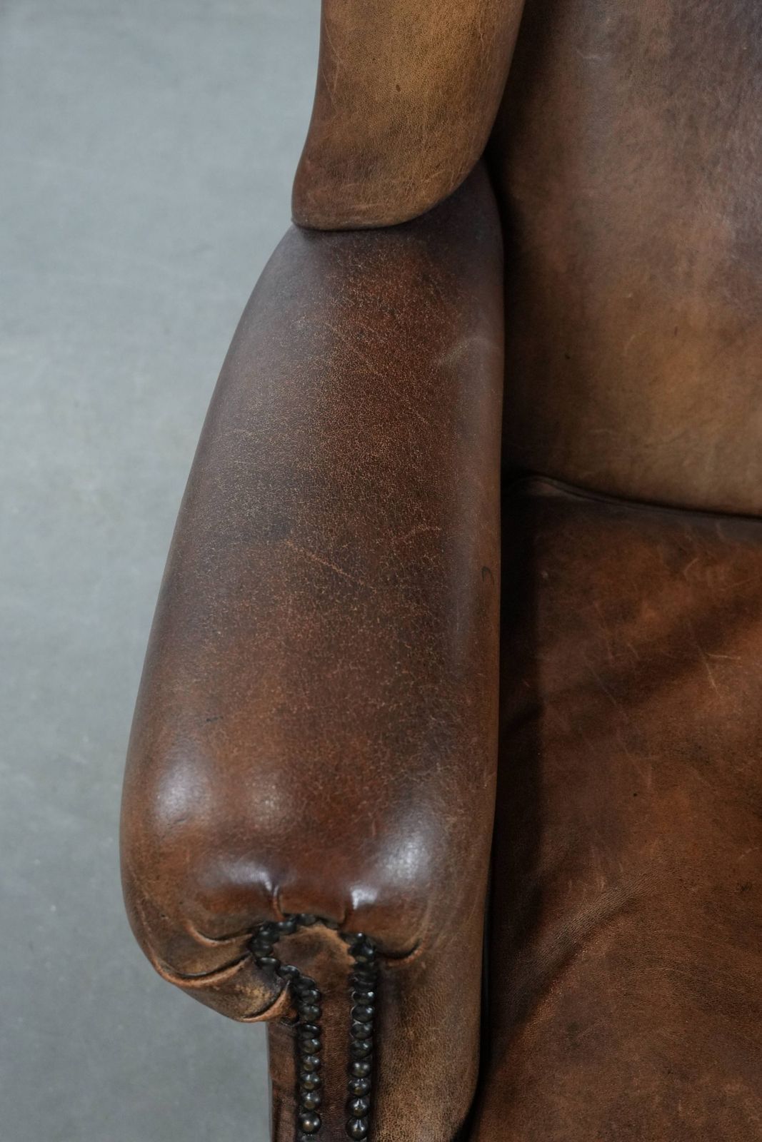 Warm, Cozy And Comfortable Vintage Sheepskin Armchair With Character photo buy