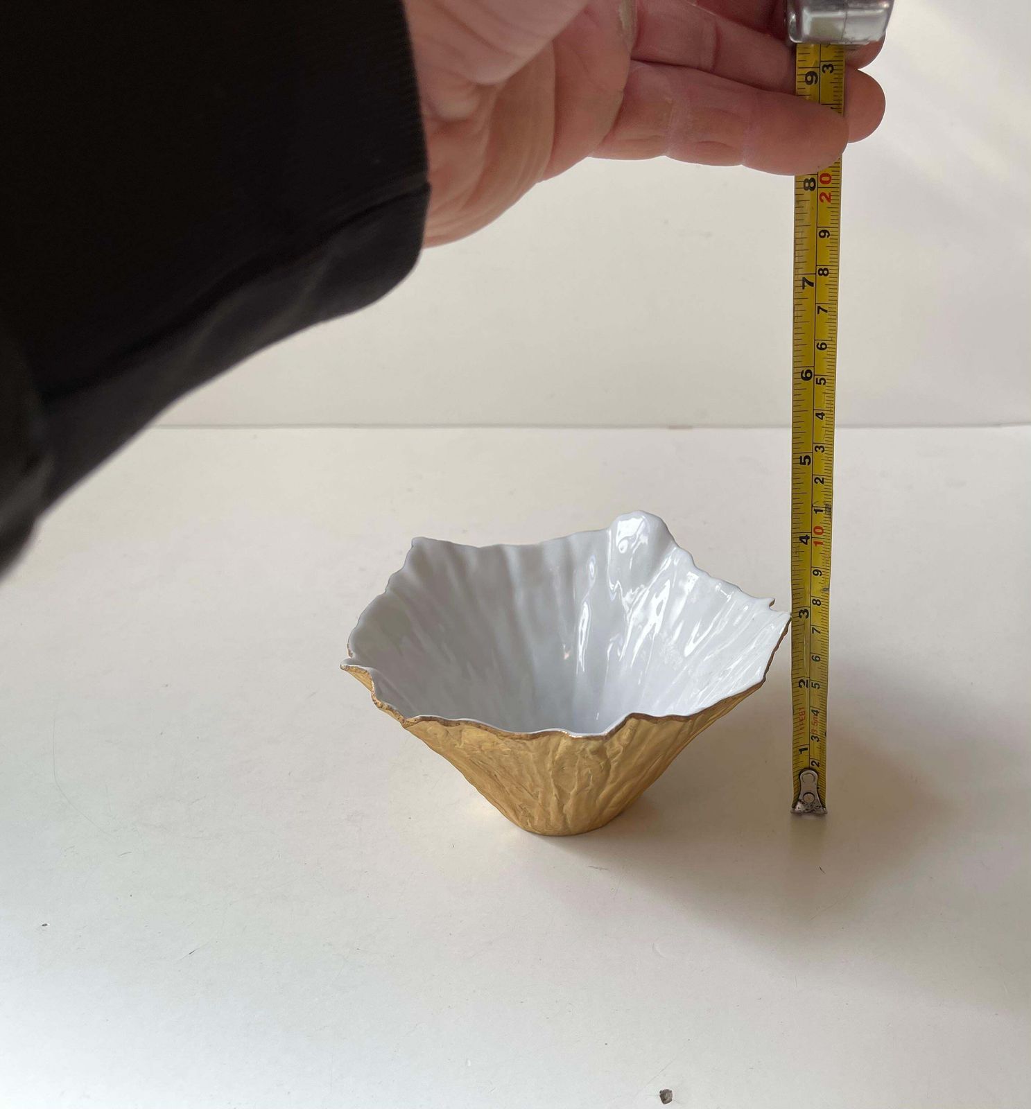 Royal Copenhagen Gold Leaf Porcelain Bowl By Violise Lunn photo vintage