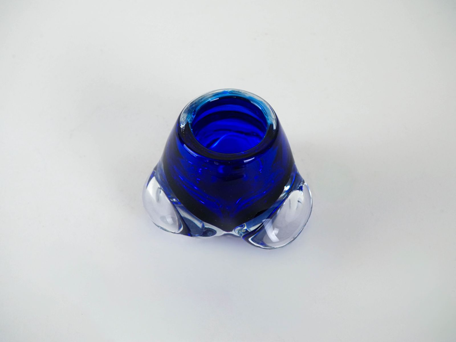 Cobalt Glass Candlestick, Italian Design, 1960s, Made In Italy photo Home Decor