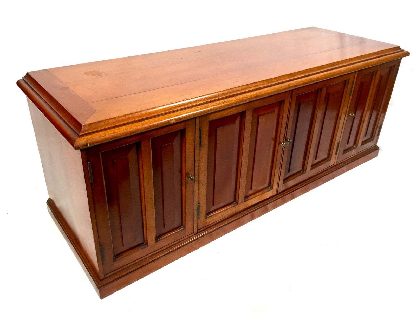 Antique Tabletop Large Wooden Storage Stationery Cabinet With Sectional Dividers