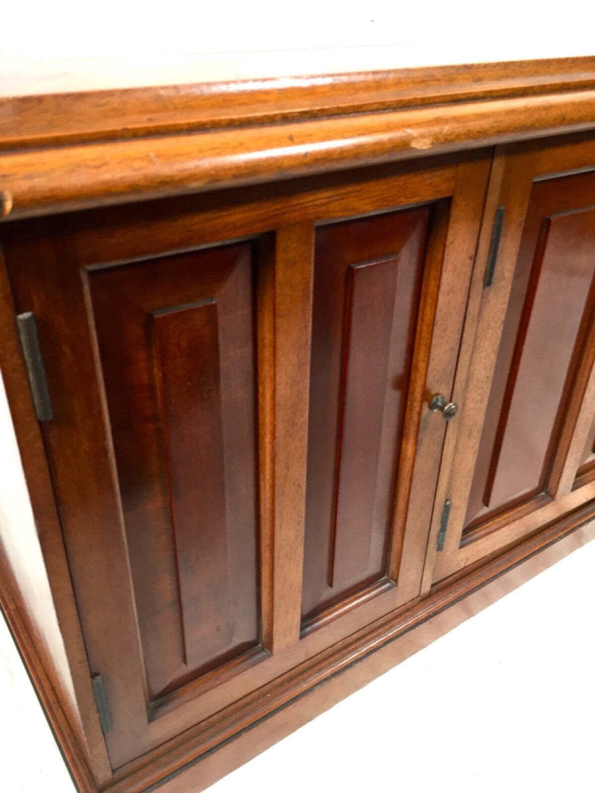 photo furniture Antique Tabletop Large Wooden Storage Stationery Cabinet With Sectional Dividers
