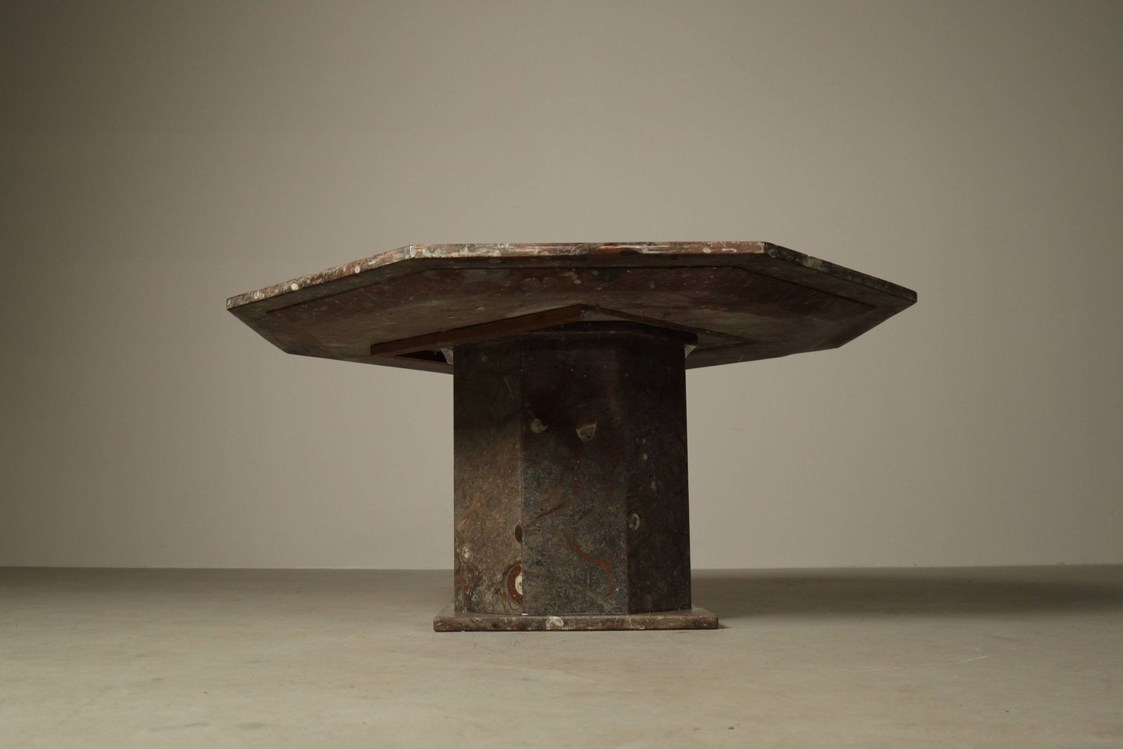 Coffee Table Made Of Fossil Stone, France, 1970s. photo Furniture