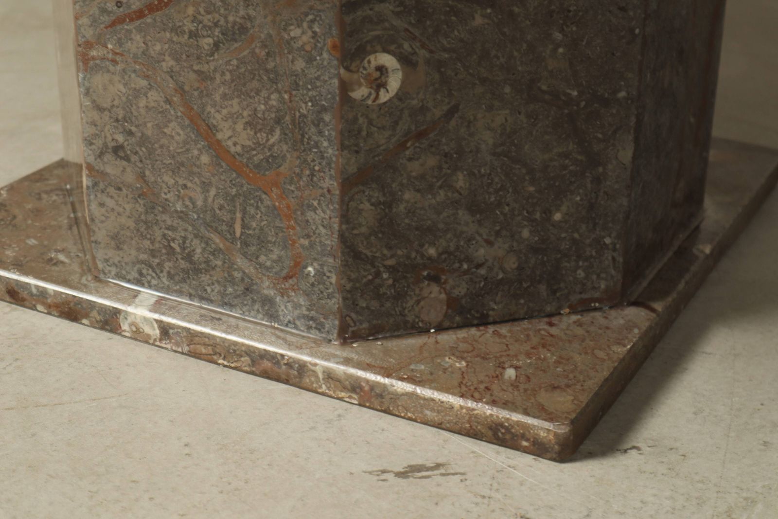 photo furniture Coffee Table Made Of Fossil Stone, France, 1970s.
