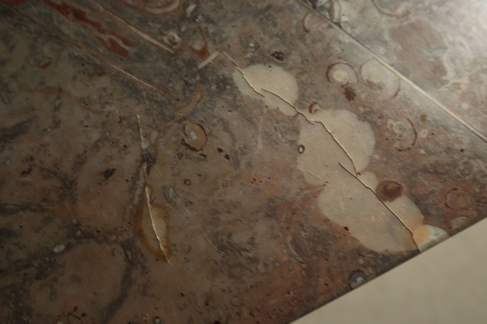 photo vinterior Coffee Table Made Of Fossil Stone, France, 1970s.