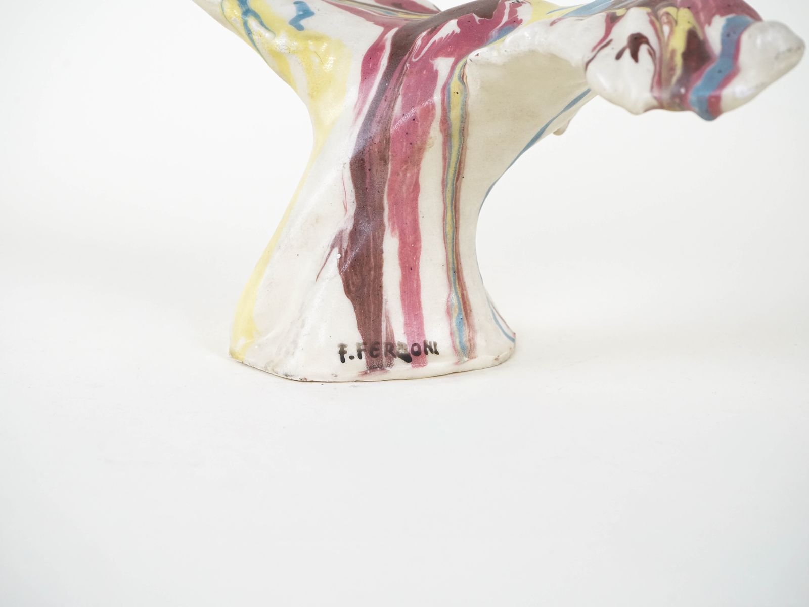 Ceramic Bird Sculpture, Italian Design, 1970s, Manufacturer: F. Ferroni photo vinterior