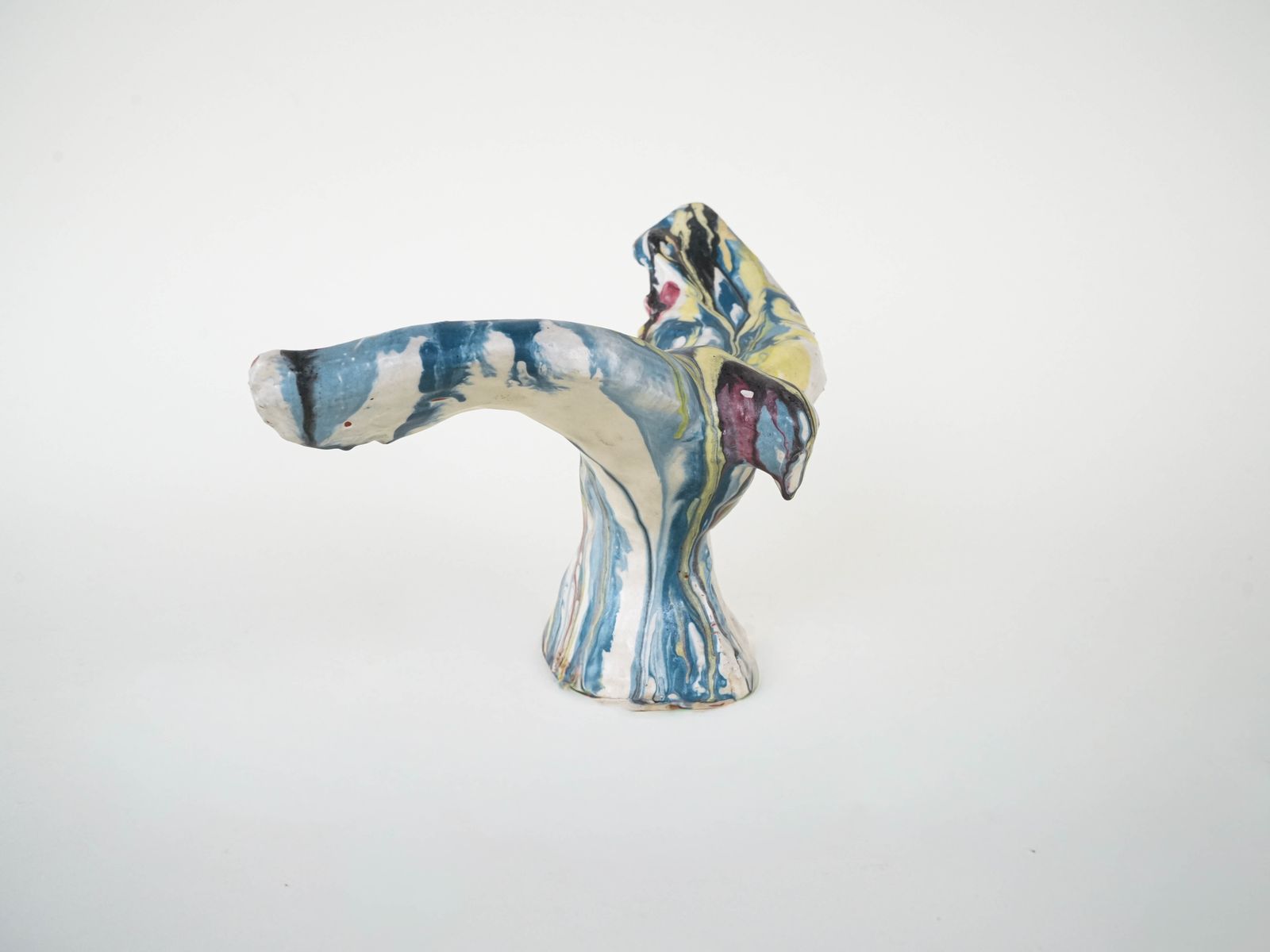 Ceramic Bird Sculpture, Italian Design, 1970s, Manufacturer: F. Ferroni photo for sale