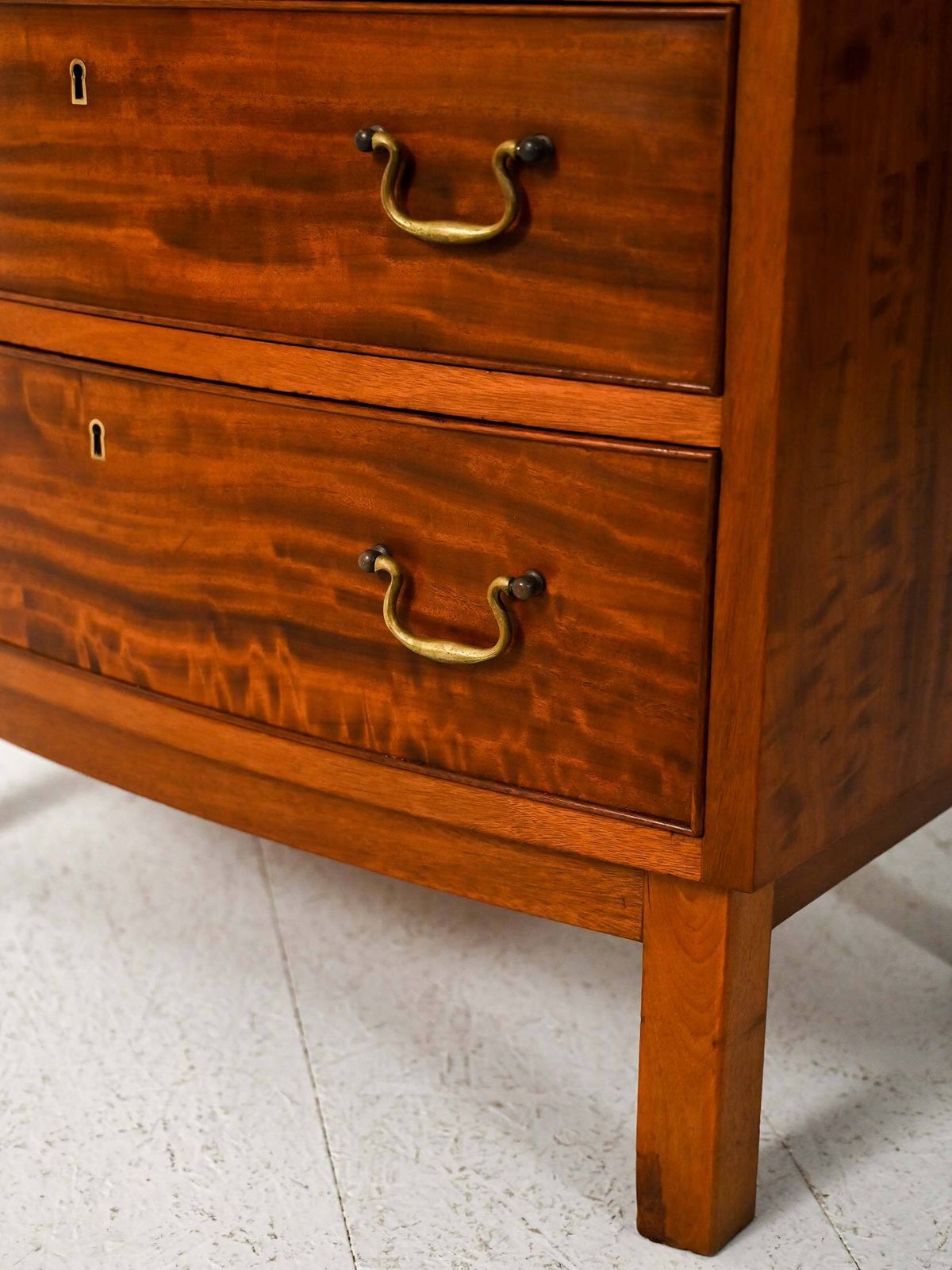 Scandinavian Mahogany Chest Of Drawers With Brass Handles photo buy