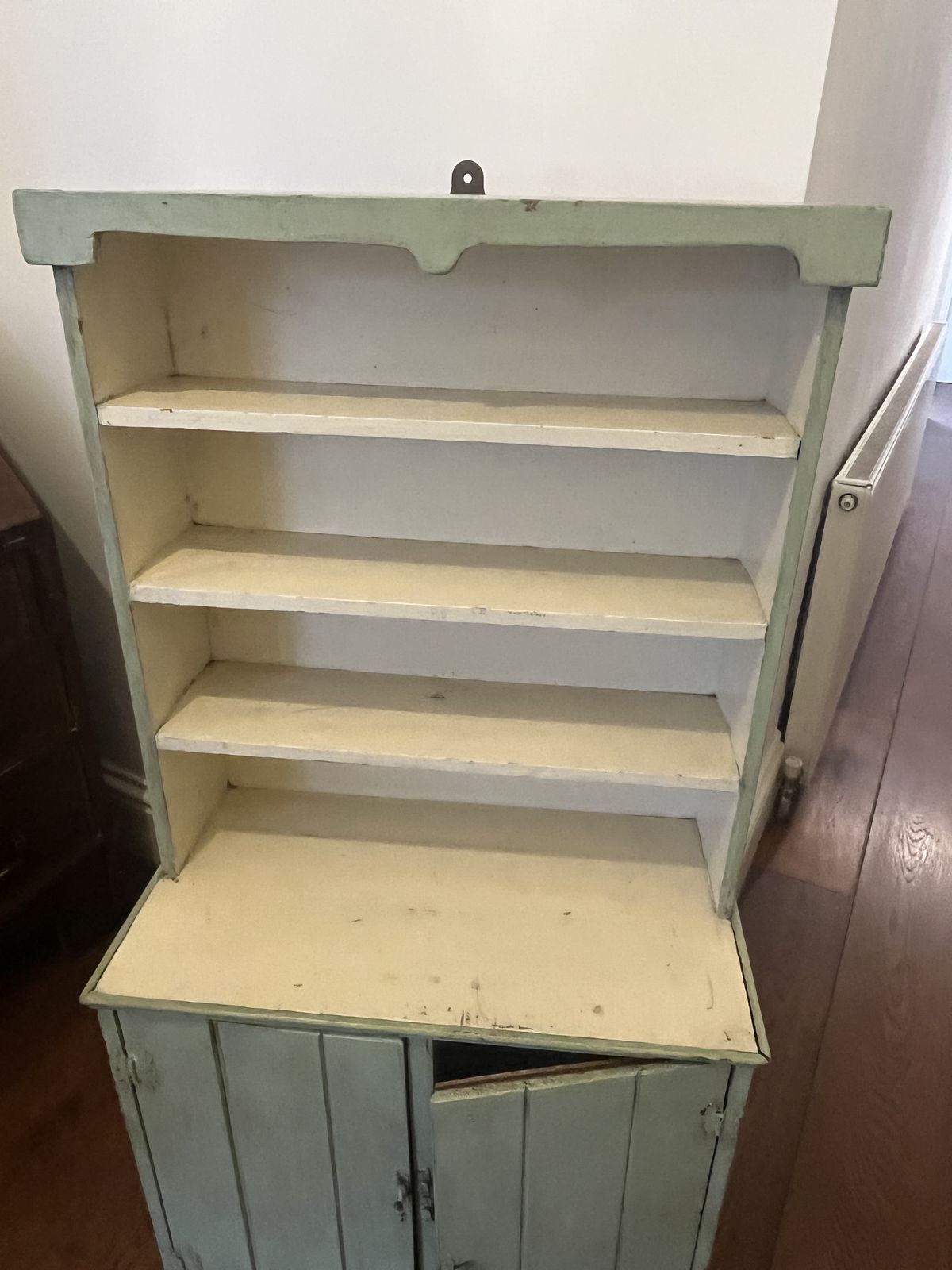 Antique Painted Cupboard With Shelves, Children And Adults Room photo for sale