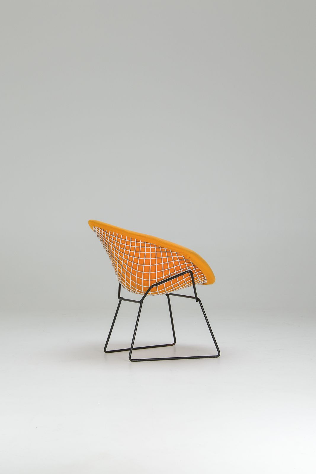 photo vintage Diamond Chair – Yellow Upholstery   Harry Bertoia