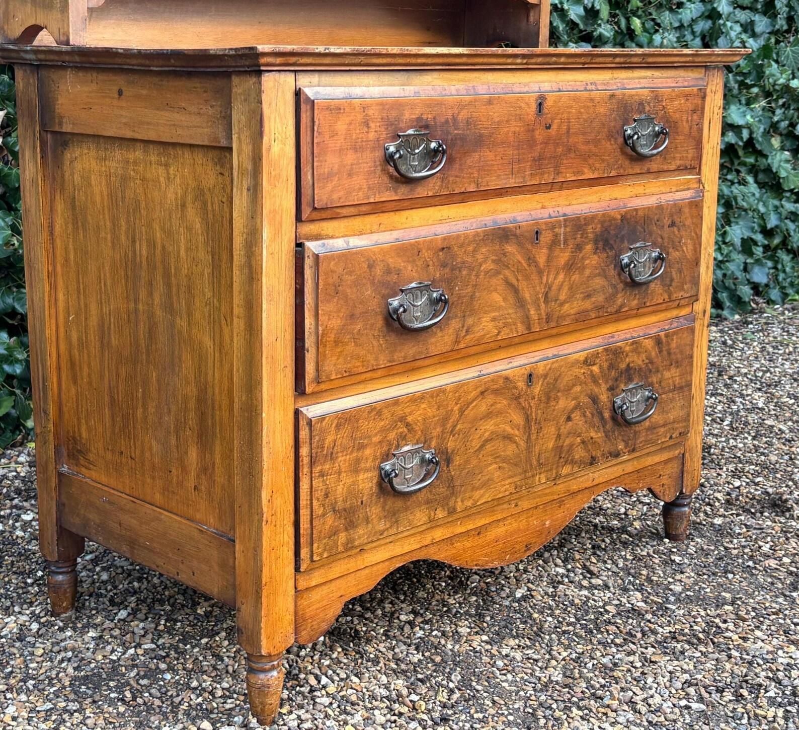 Vintage Edwardian Oak Dressing Chest C.1910s photo buy