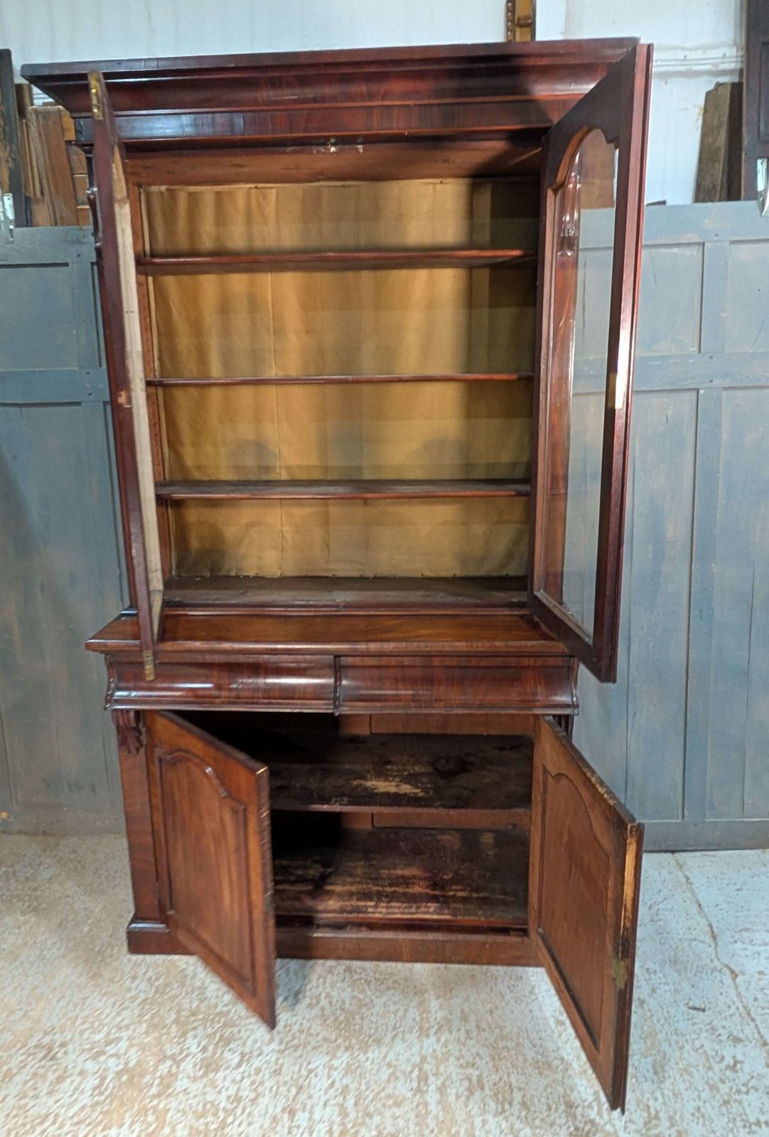 Fine Mahogany Victorian Chiffonier Bookcase With Detailing photo buy