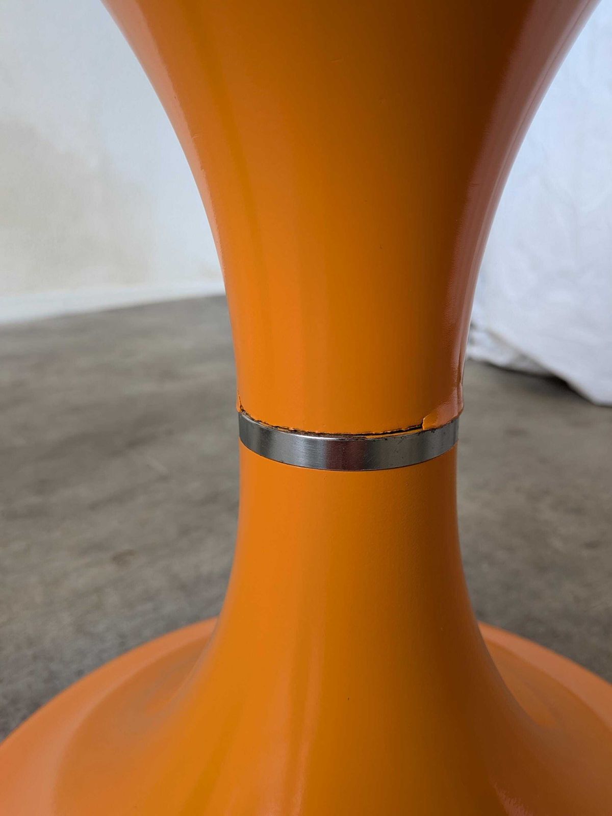 Orange Vintage Mushroom Stool “Jurček” By Meblo, 1960s – Space Age Retro photo 269.0
