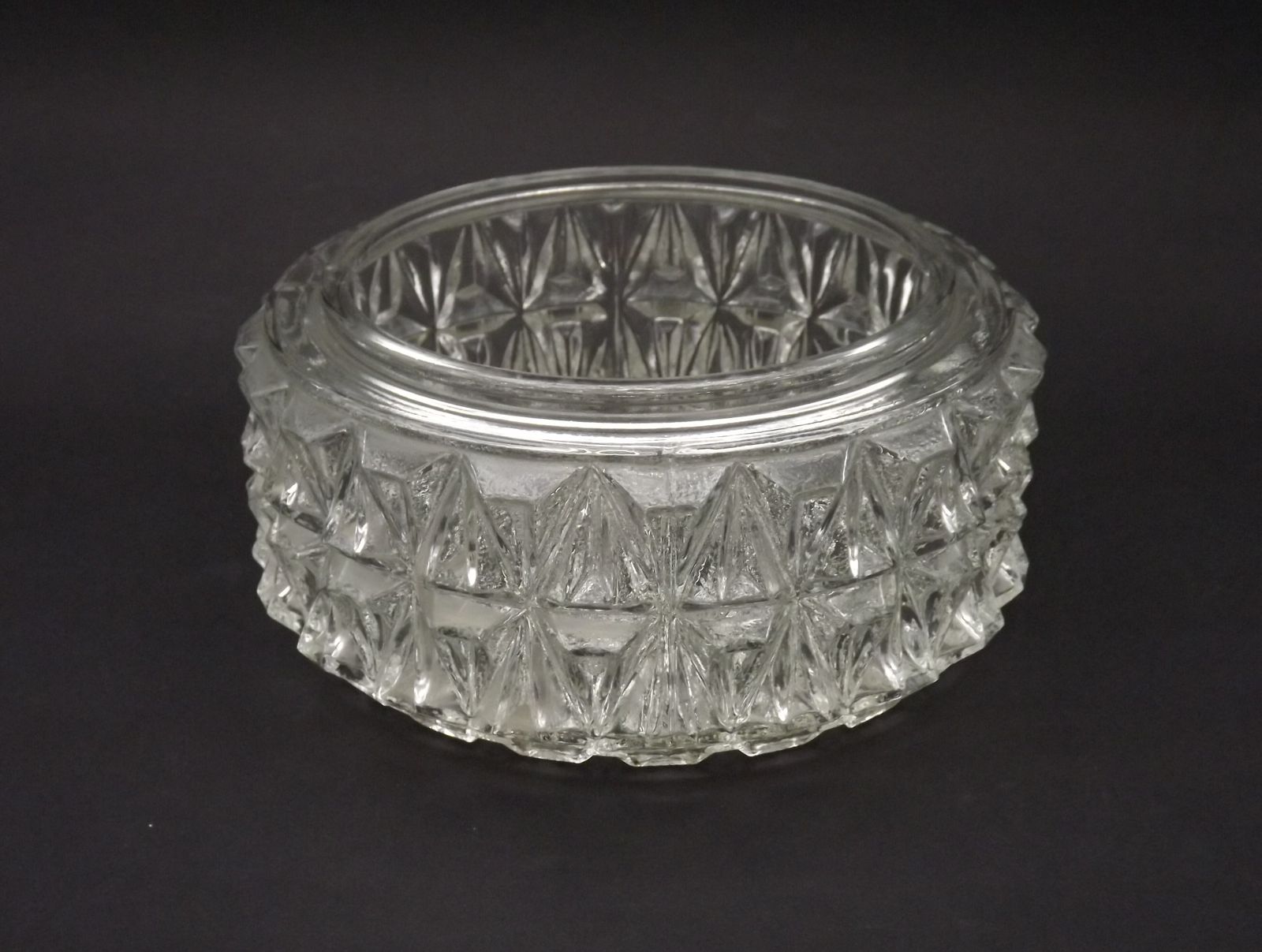 Franse Mid Century Ronde Heldere Geslepen Glazen Plafondlamp Vervangende Kap photo Verlichting