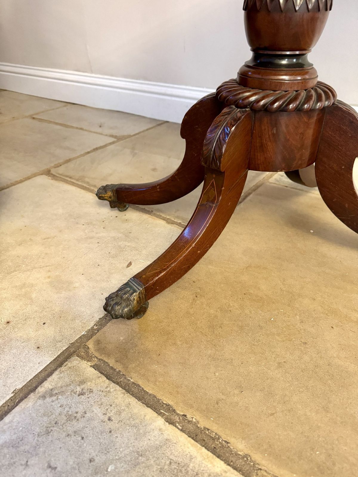 Wonderful Antique Regency Quality Mahogany Inlaid Tea Table photo for sale