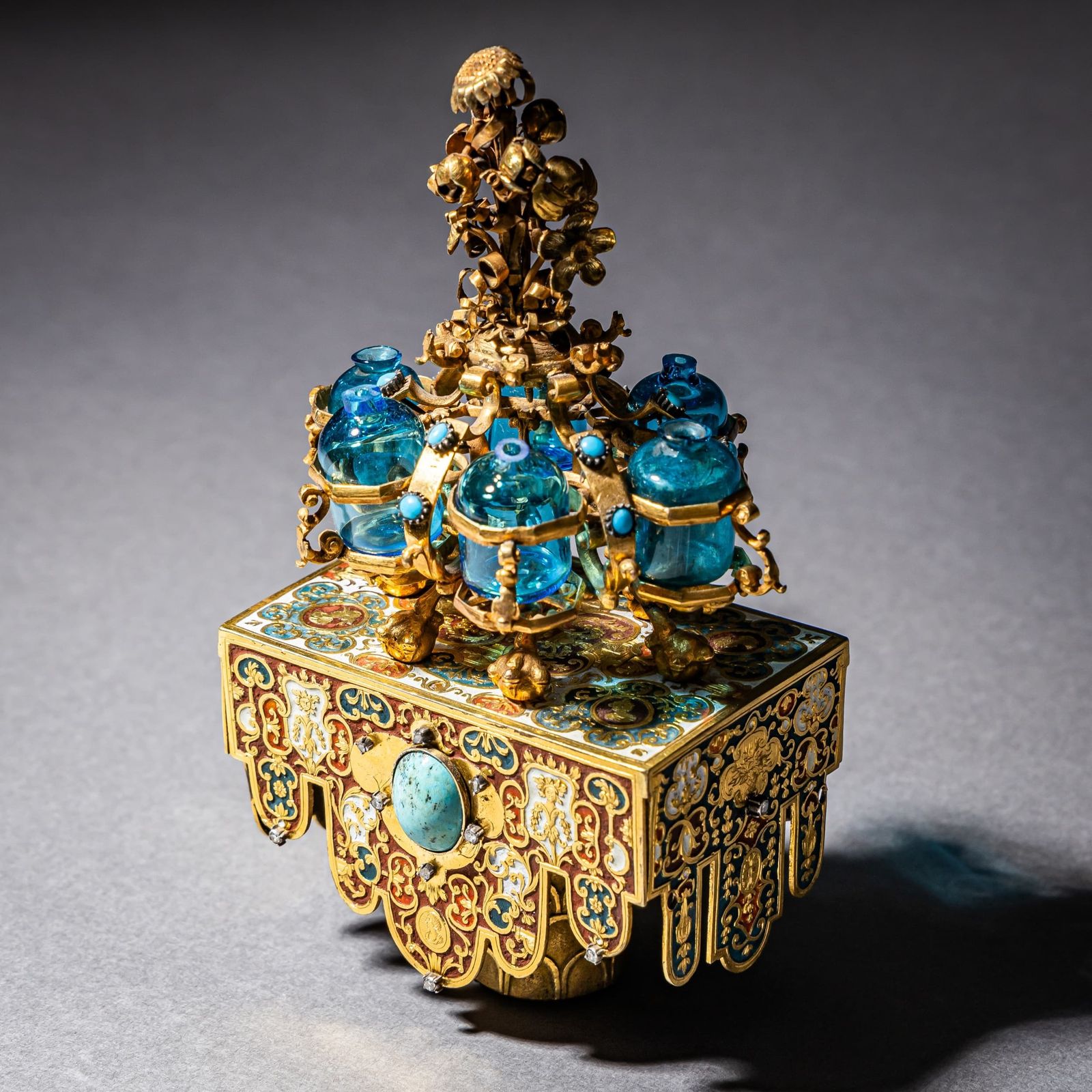 Sedan Chair With Perfume Flasks, Goldsmith’s Work In The Style Of Johann Melchior Dinglinger, Probably Saxony, Circa 1700 photo furniture