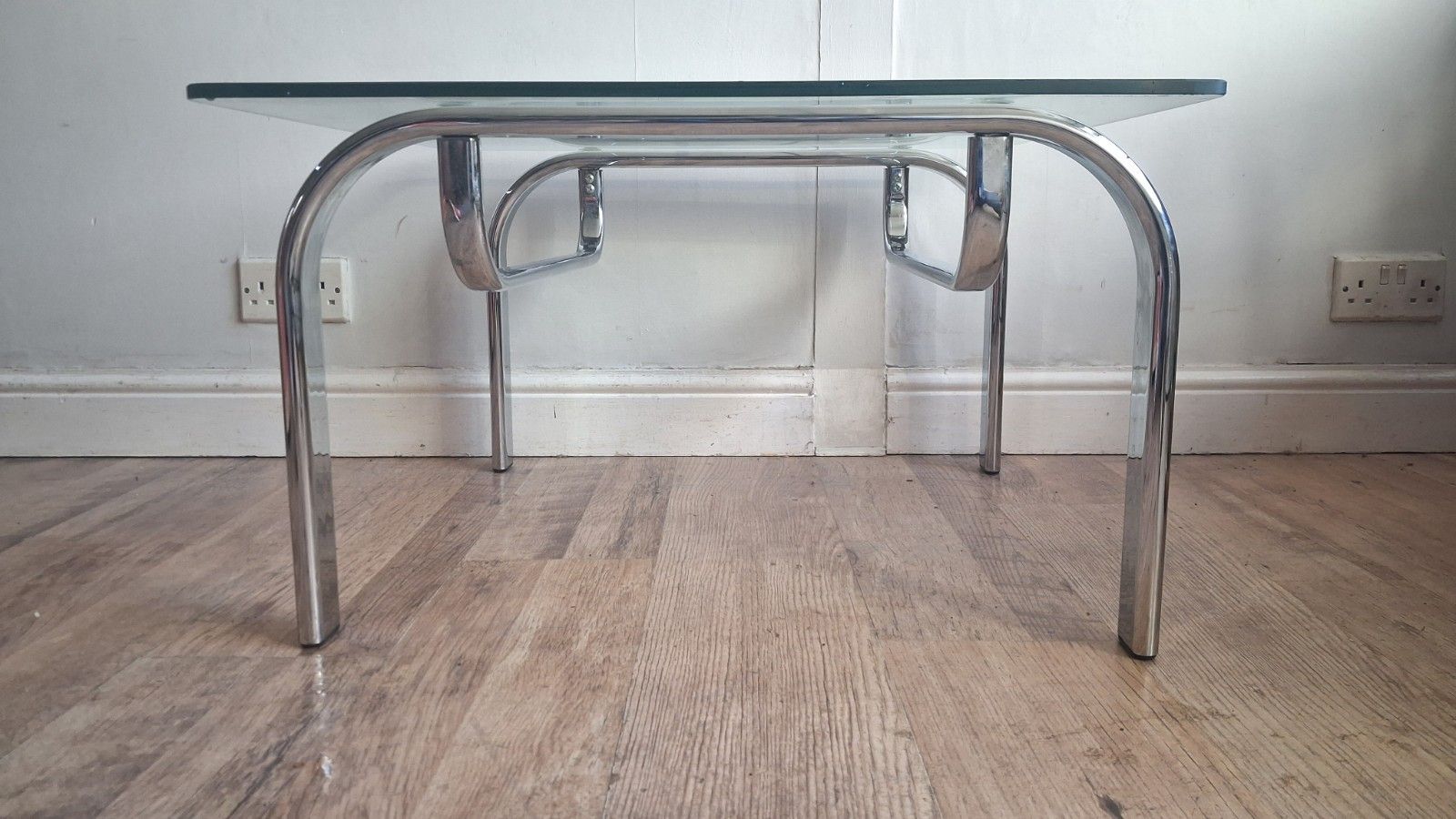 1980's Italian Chrome And Glass  Mid Century Coffee/Drinks Table photo Furniture