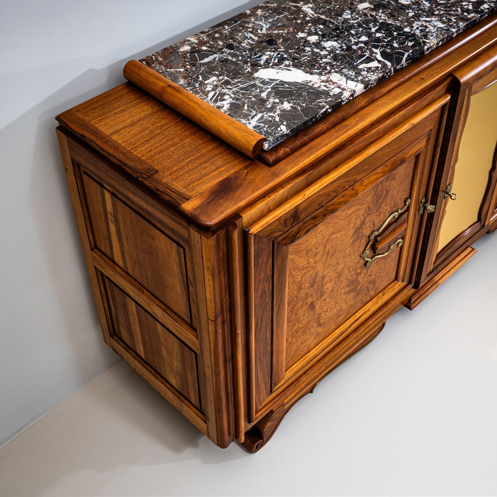 photo furniture Art Deco Sideboard With Marble Top, France, 1930s