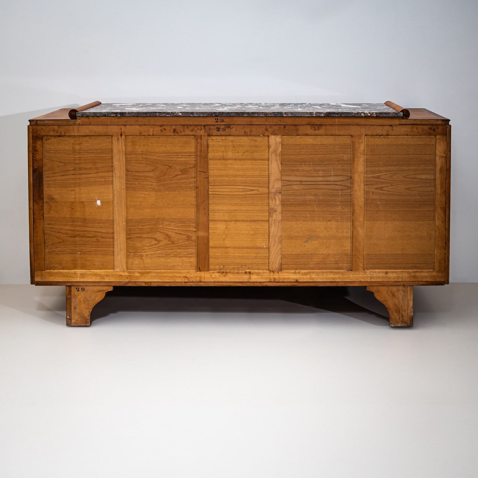 photo for sale Art Deco Sideboard With Marble Top, France, 1930s