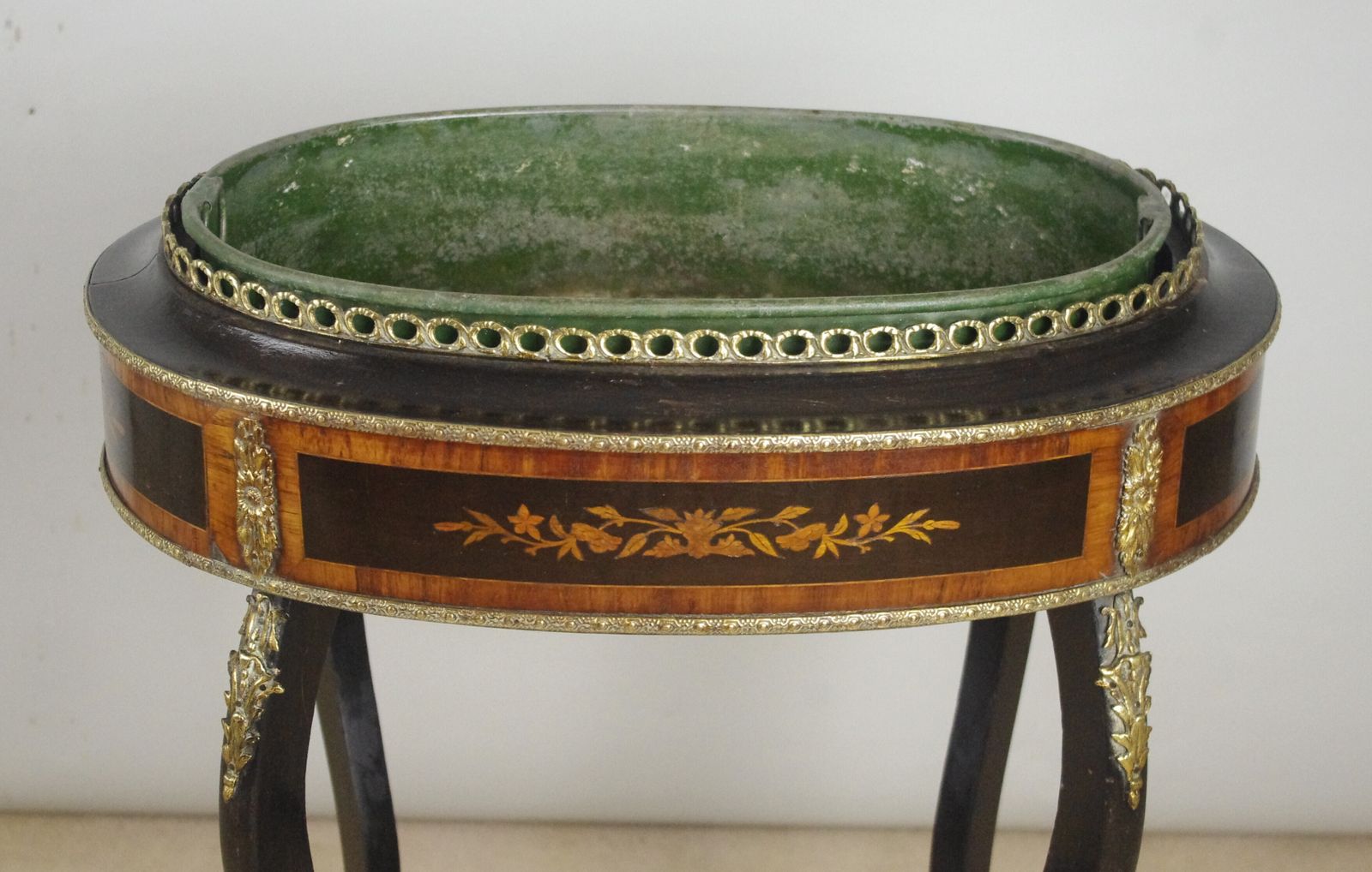 19th Century French Ebonised Jardiniere Table With Gilt Metal Mounts photo vinterior