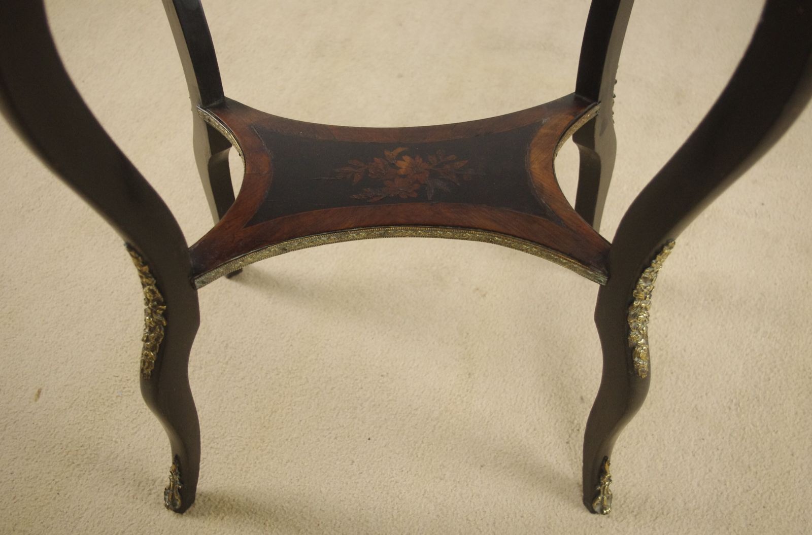 photo furniture 19th Century French Ebonised Jardiniere Table With Gilt Metal Mounts