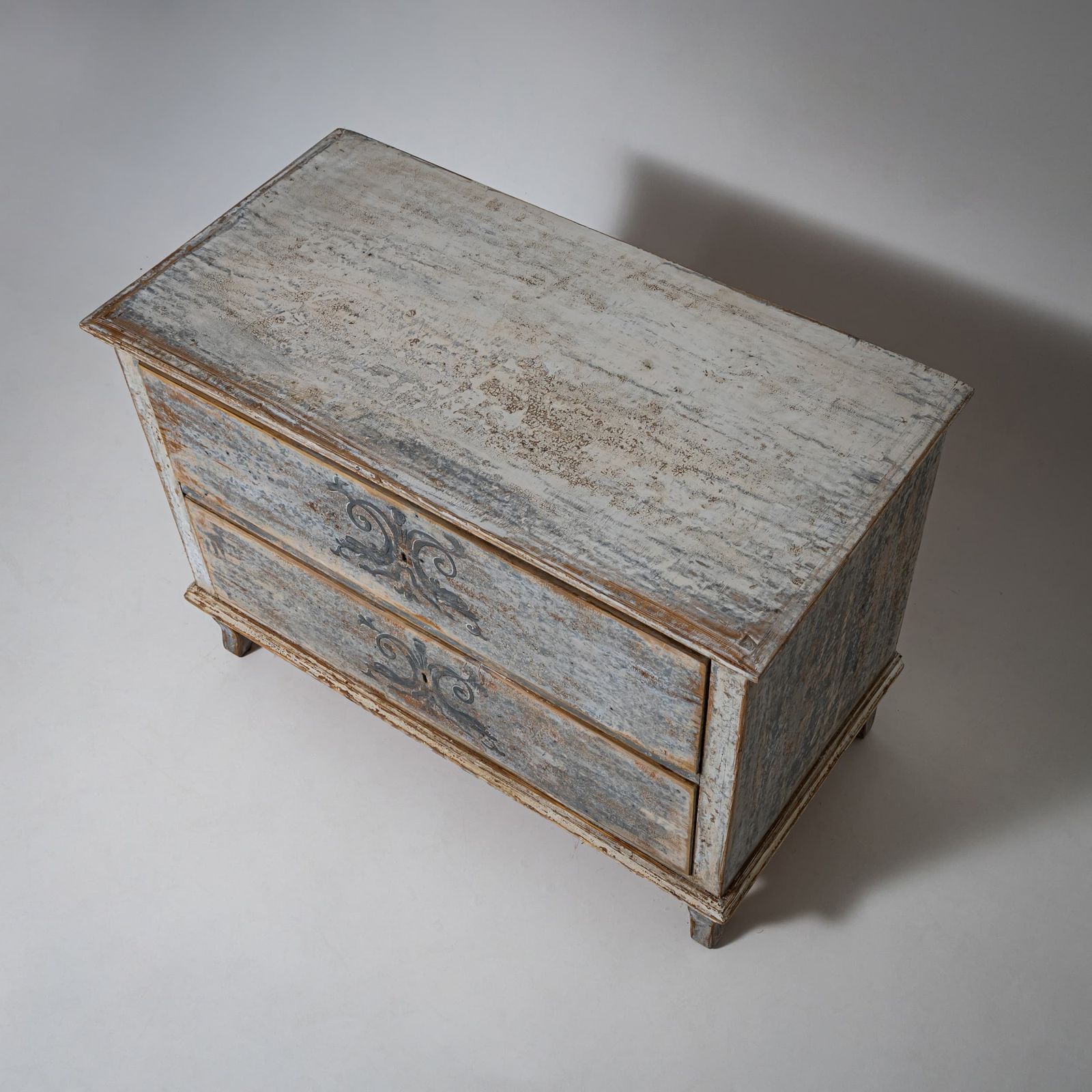 Biedermeier Chest Of Drawers, Painted In Historical Motifs, 1835 40, South German photo for sale