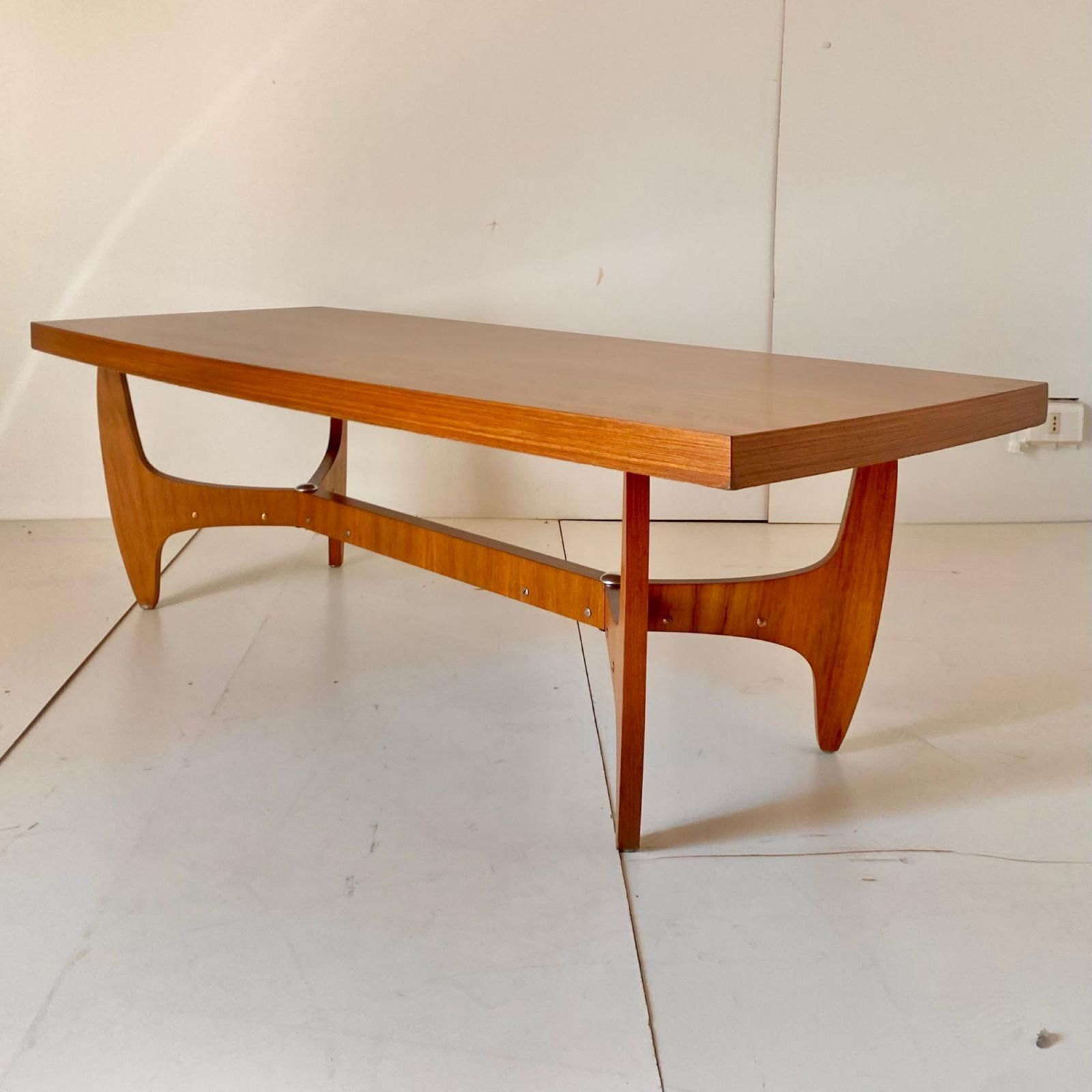 Midcentury Modern Italian Big Wood Coffetable photo for sale