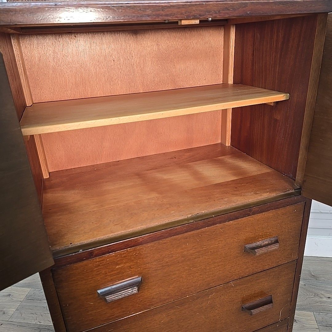 Vintage Tallboy Cabinet E Gomme G Plan Cupboard Drawers Gentleman's Wardrobe photo 290.0
