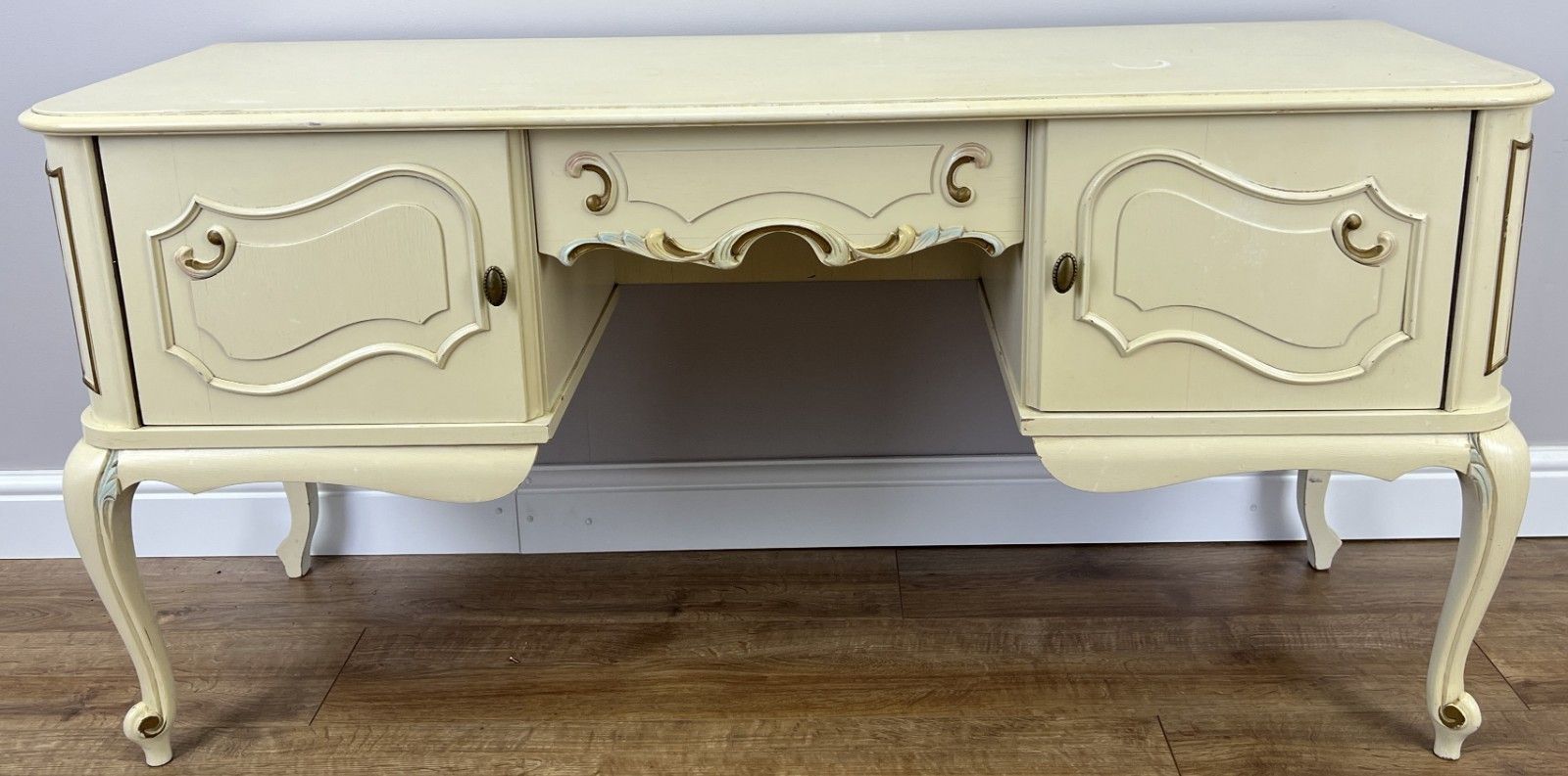 Sideboard Vintage French Shabby Chic Louis Style Carved Storage Cabinet Lot 4835 photo furniture