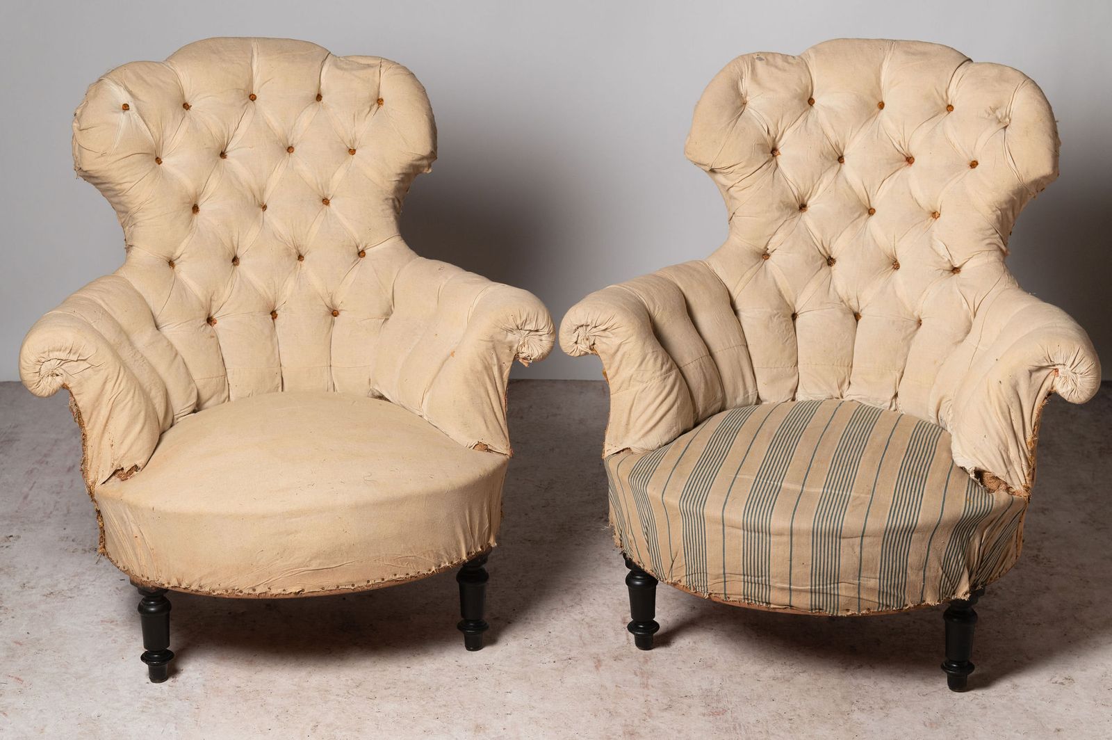 Antique French Pair Of Chairs, 1800s