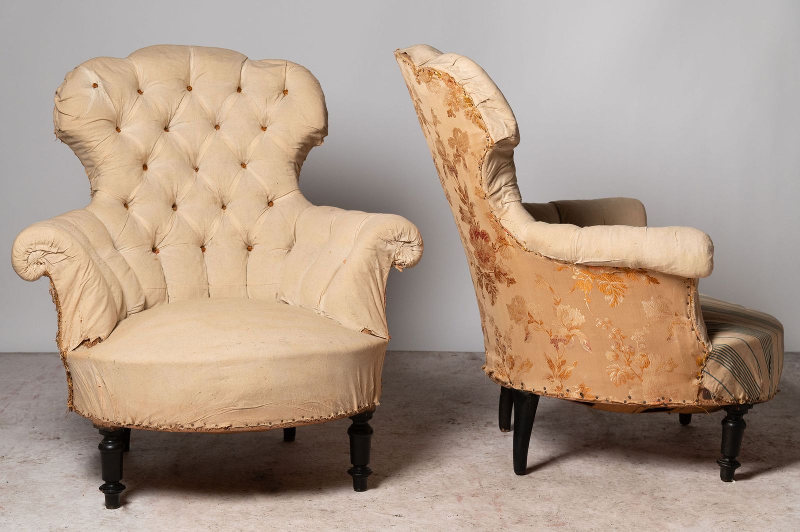 Antique French Pair Of Chairs, 1800s photo furniture