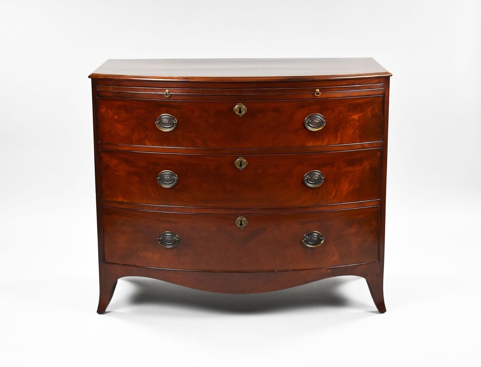 Regency Mahogany Bow Front Chest Of Drawers photo furniture