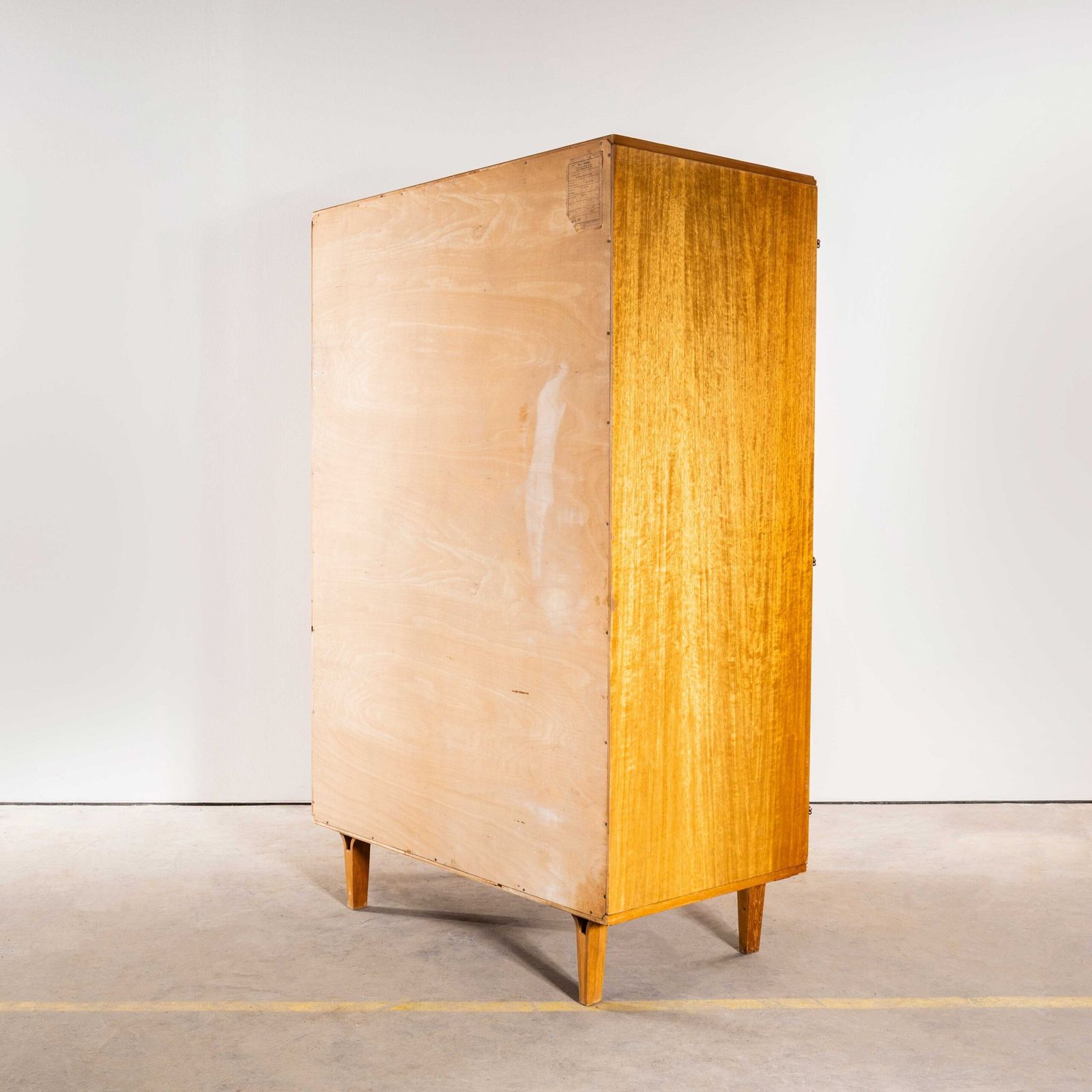 photo furniture 1960's Blonde Birch Mid Century Wardrobe